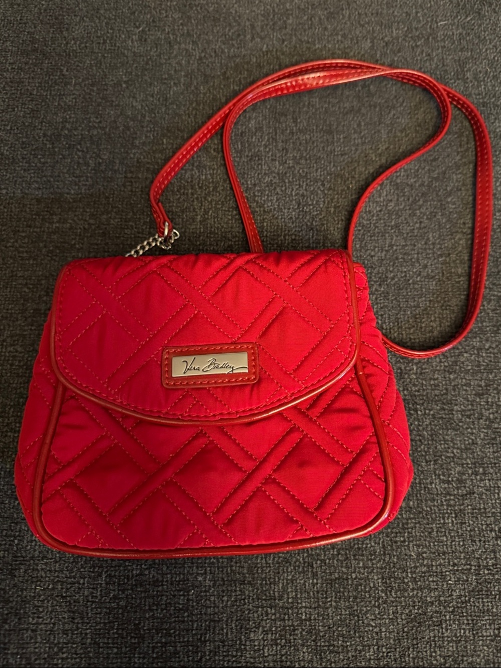 Vera Bradley Bright Red Quilted Crossbody Bag